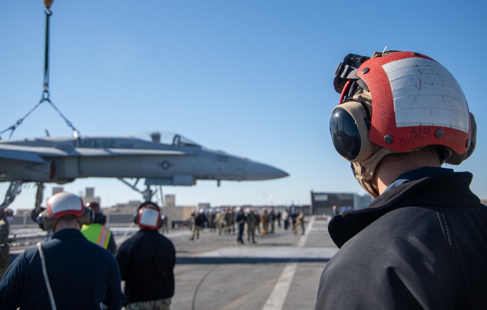 USS Harry S. Truman (CVN 75) is currently in Norfolk Naval Shipyard for its Extended Carrier Incremental Availability (ECIA).