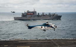 USS Carl Vinson (CVN 70) Conducts Mock F135 Engine Power Module Vertical Replenishment-at-Sea