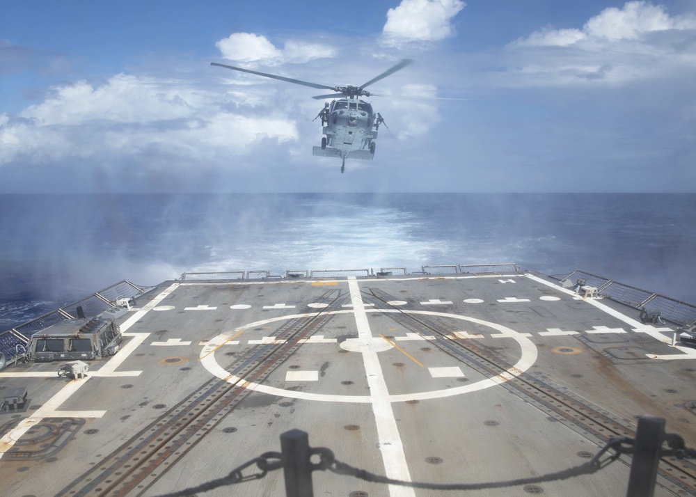 The “Island Knights” of HSC-25 Land Onboard Rafael Peralta