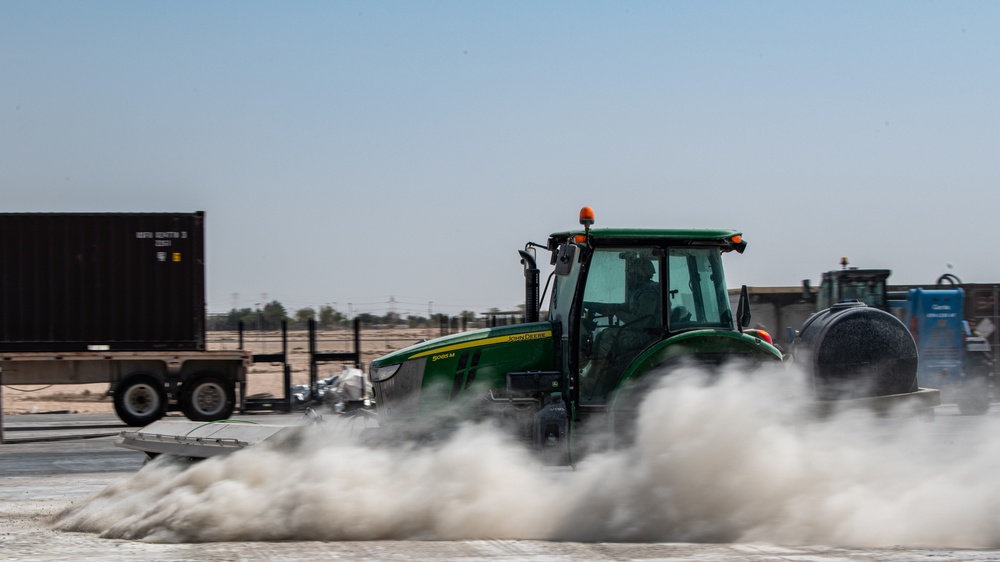 379th ECES performs rapid airfield damage repair during AFCENT capstone event