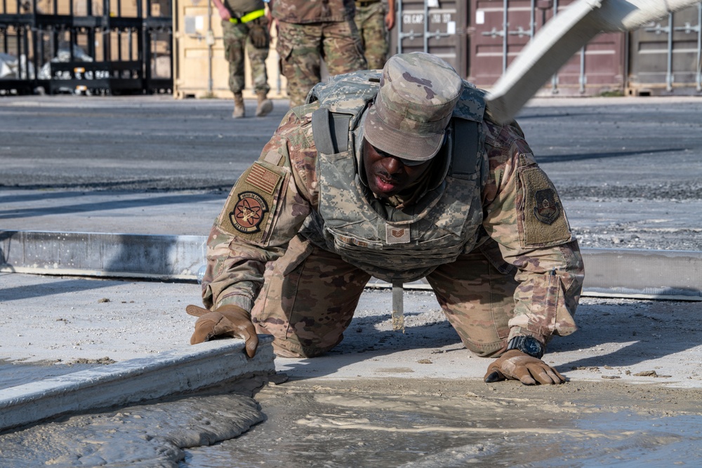 379th ECES performs rapid airfield damage repair during AFCENT capstone event