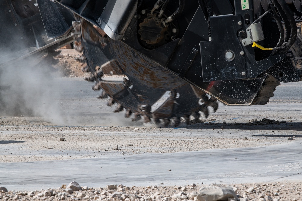 379th ECES performs rapid airfield damage repair during AFCENT capstone event