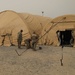 Army Reserve Soldiers deployed to Camp Arifjan set up Early Entry Command Post