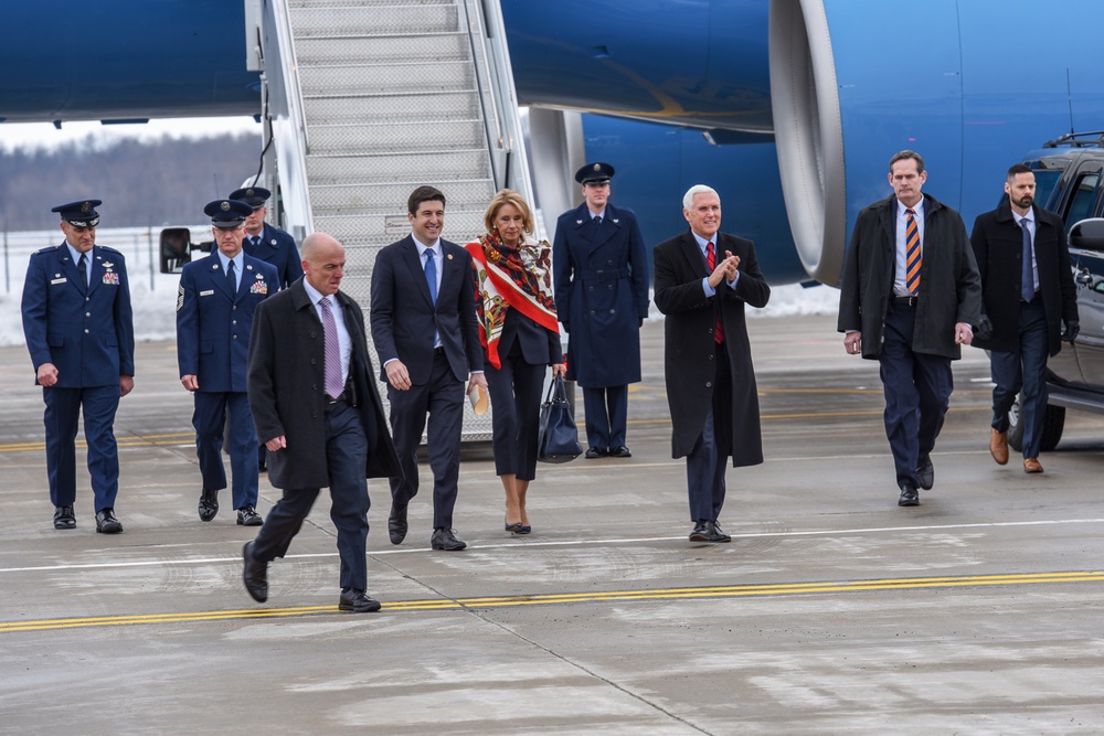 Vice President flies into Truax