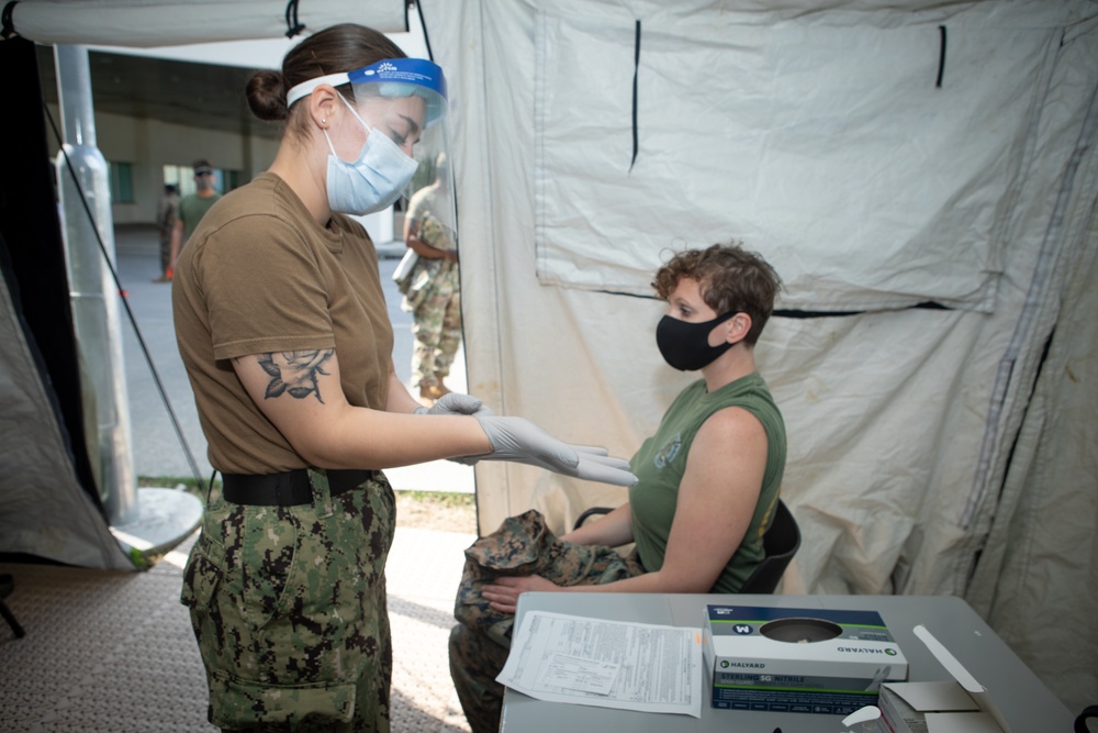 MRF-D Main Body 1 receive the second COVID-19 shot