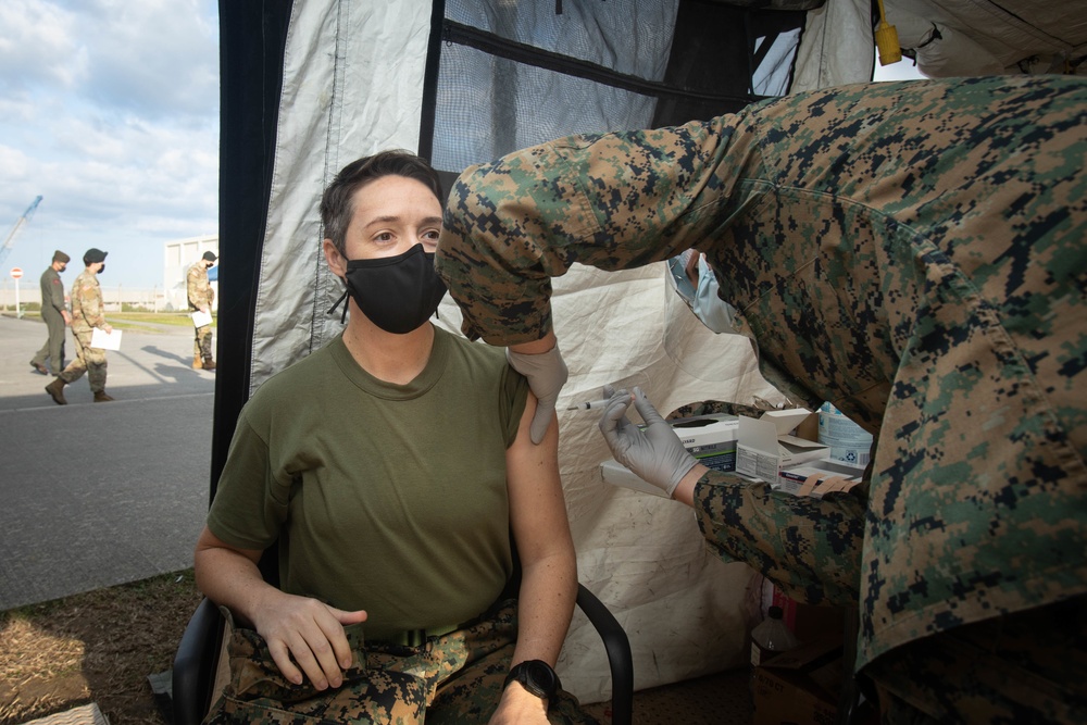 MRF-D Advanced Echelon receive the second COVID-19 shot