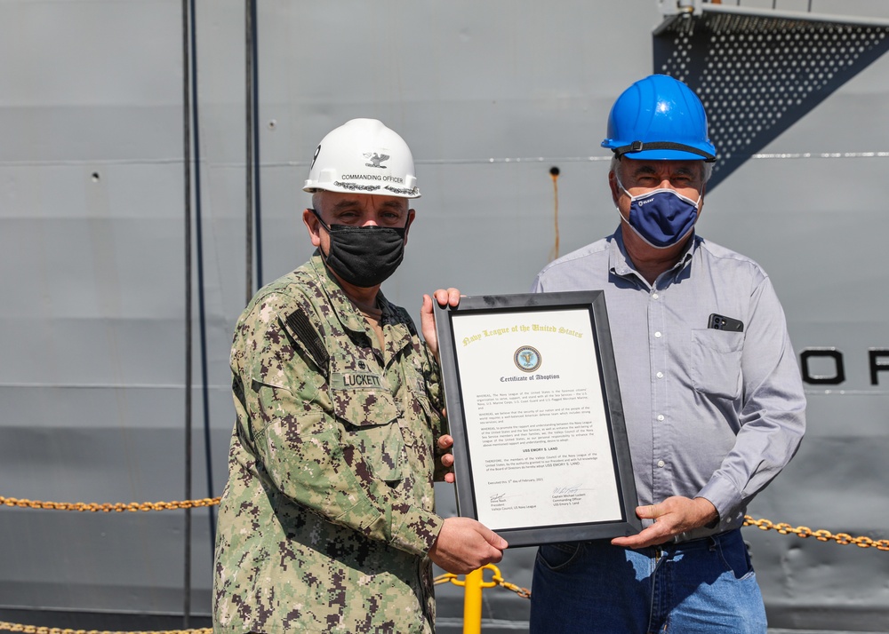 Navy League of the United States Vallejo Council Adopts USS Emory S. Land