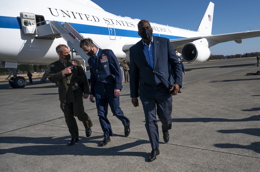 Secretary Austin Arrives in Japan