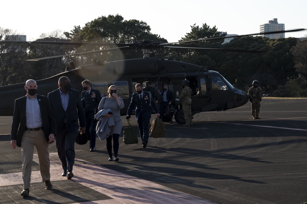 Secretary Austin Arrives in Japan