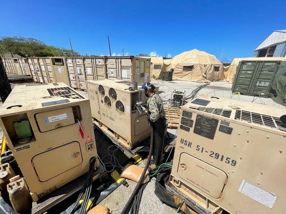 Seabee Refuels 60kW Generator