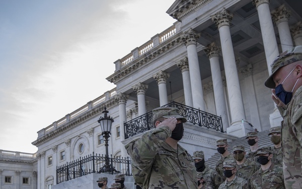Kansas National Guard Pfc. Meiers Promotes to Spc. in DC