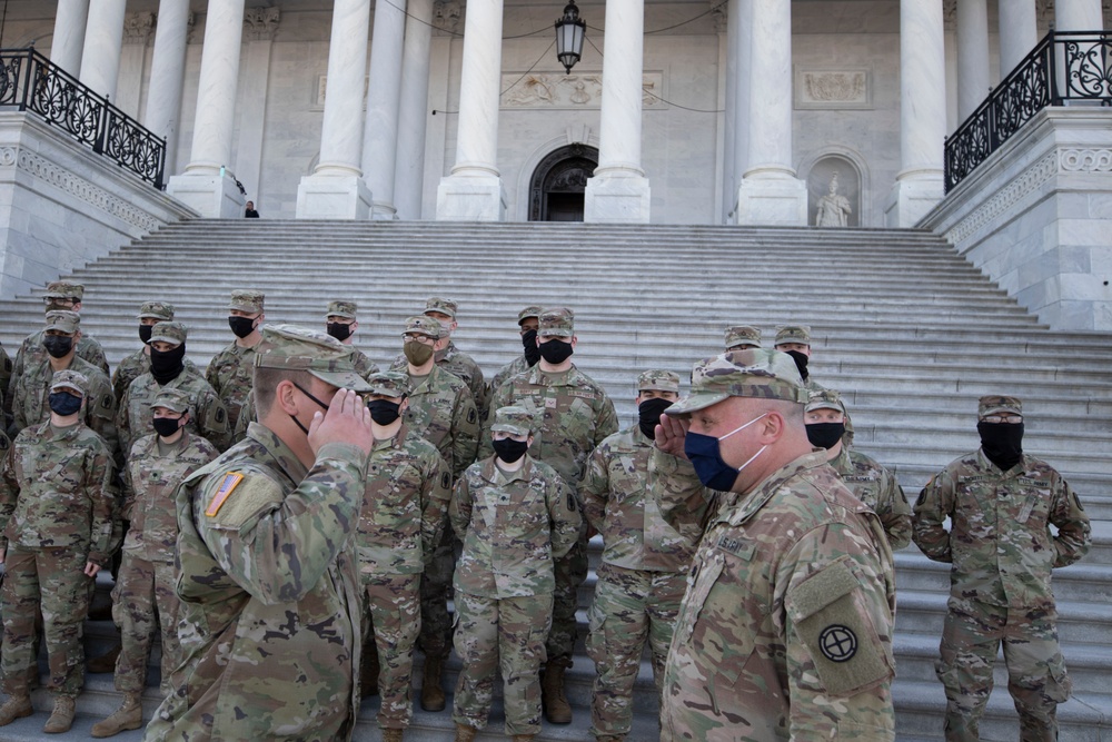 Kansas National Guard Pfc. Meiers Promotes to Spc. in DC