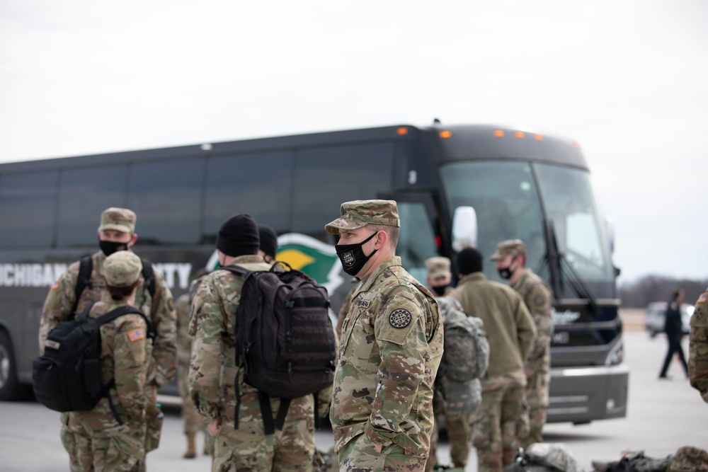 Michigan National Guard Soldiers Return from D.C.
