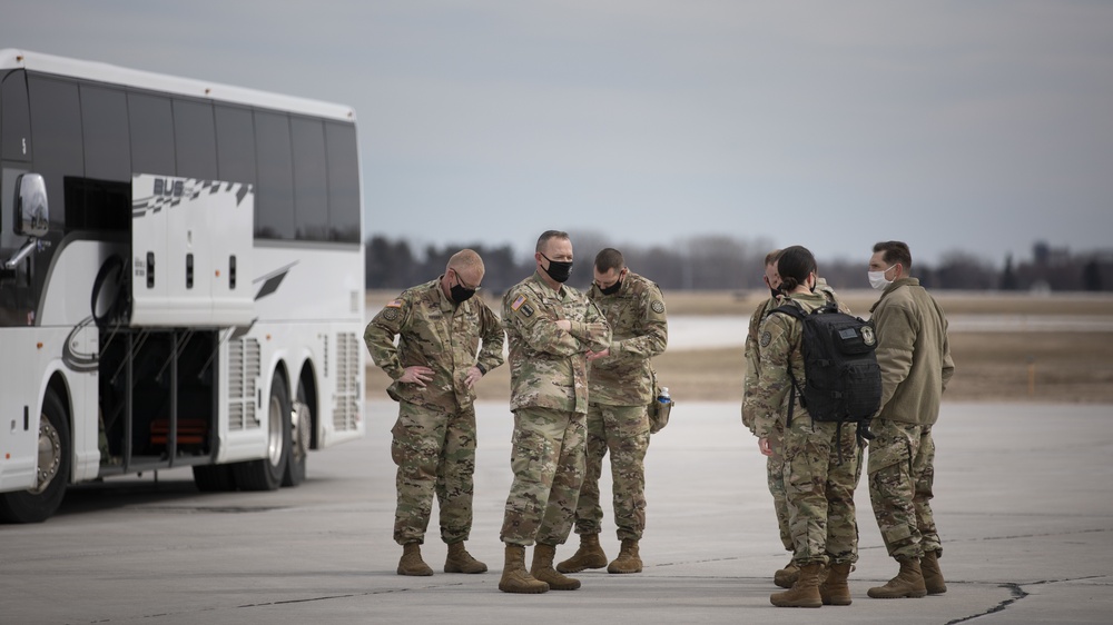 Michigan National Guard Soldiers Return from D.C.