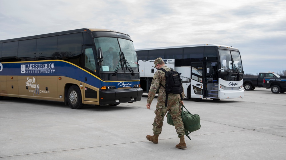 Michigan National Guard Soldiers Return from D.C.