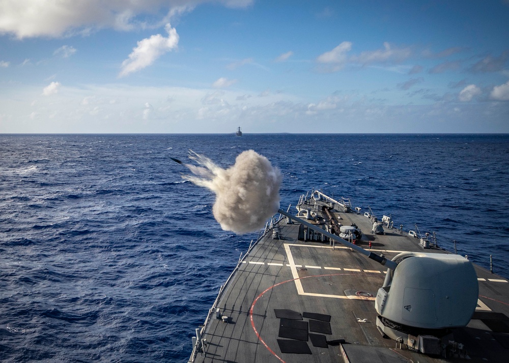 USS John S. McCain Conducts Live-Fire Gunnery Exercise