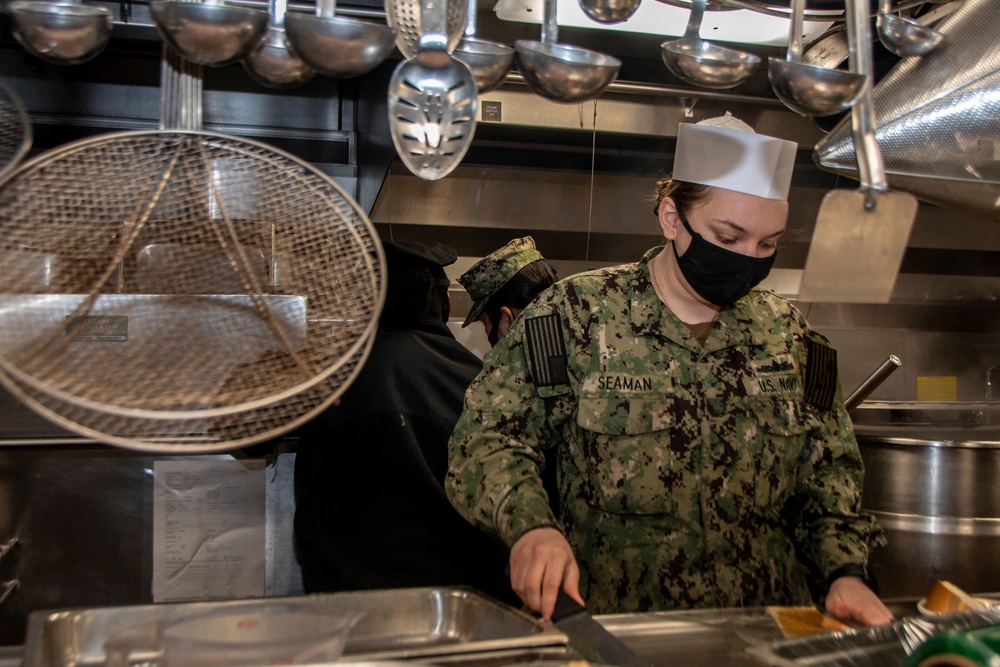 USS Ronald Reagan Meal Preparation