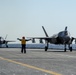 Italian Navy aircraft marshaller directs F-35B aboard ITS Cavour