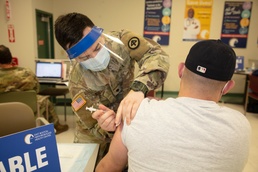 Massachusetts National Guard administers vaccines in East Boston