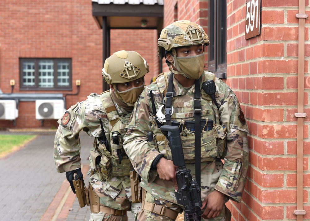 RAF Mildenhall tests base defense during exercise