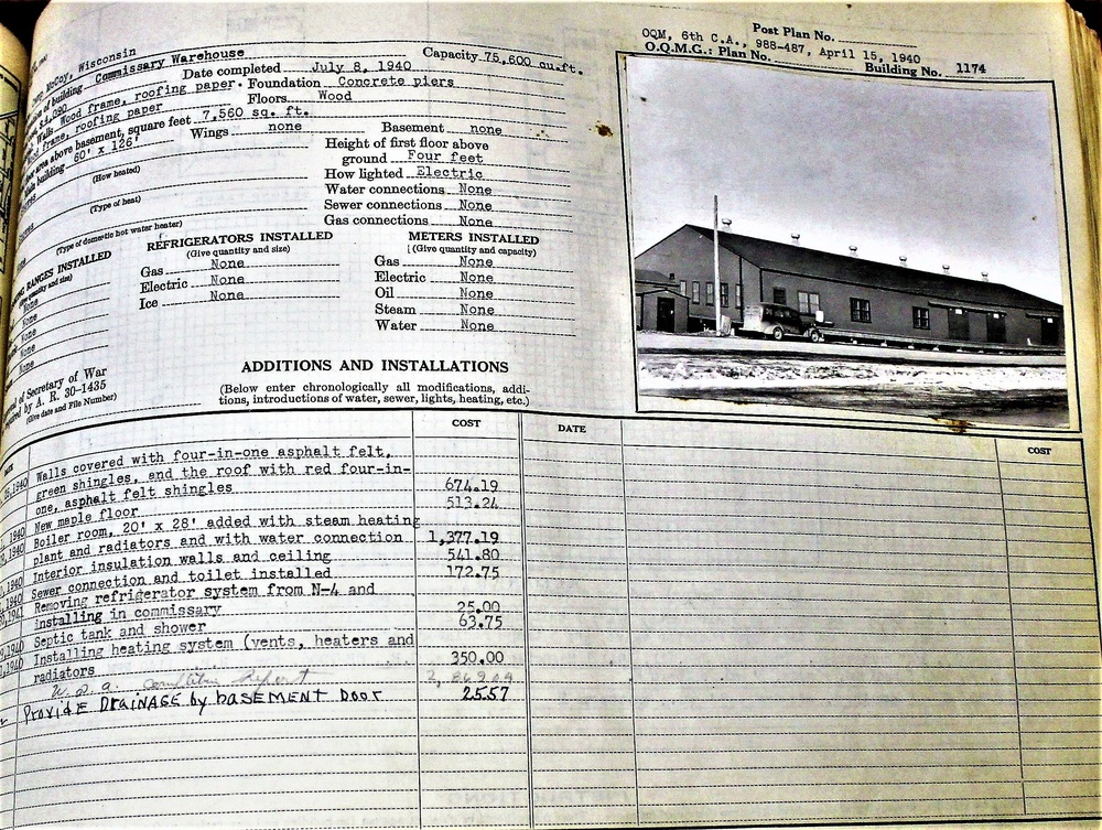 1940s-era photos of Commissary Warehouse at Camp McCoy