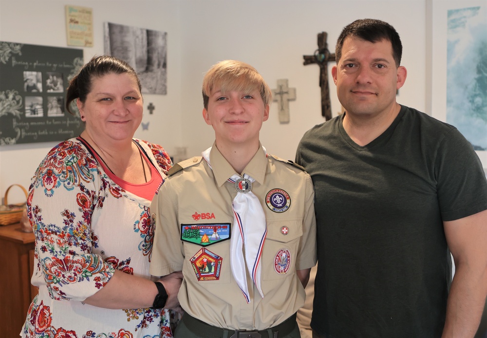 First female Eagle Scout innaugural class member and family