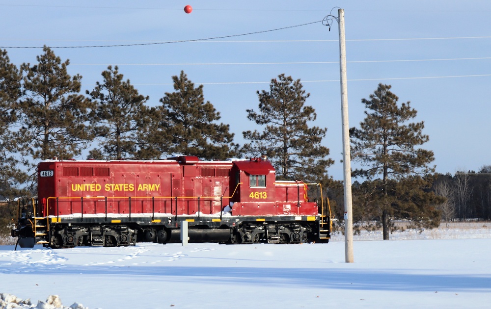 Army locomotive at Fort McCoy