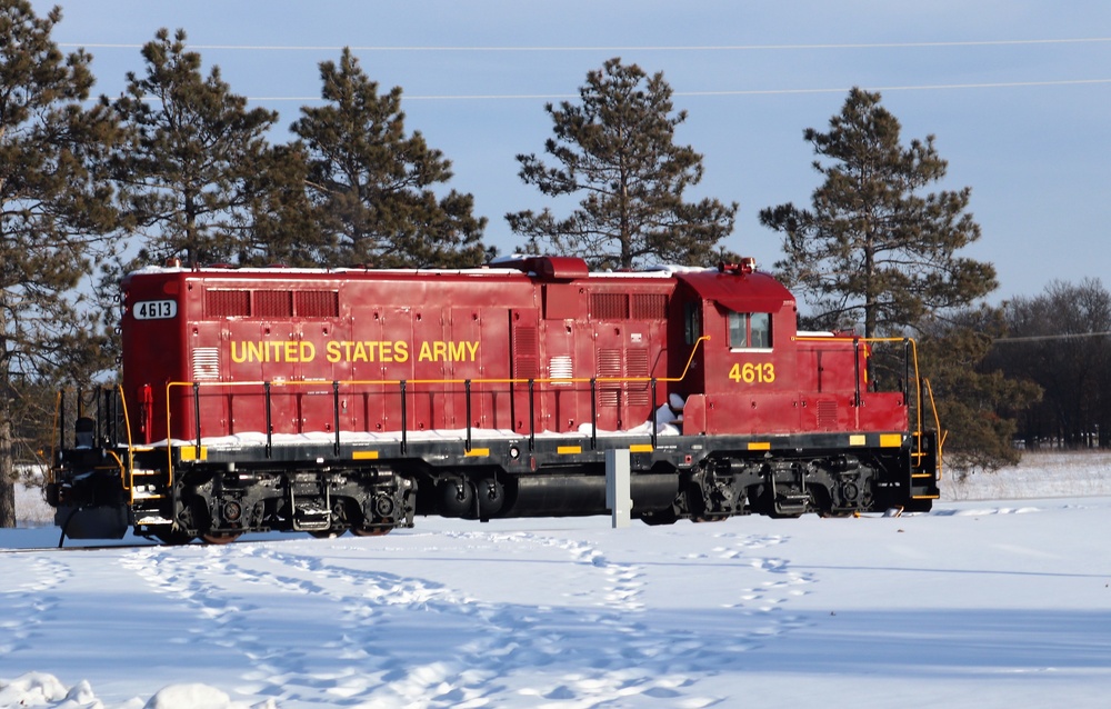 Army locomotive at Fort McCoy