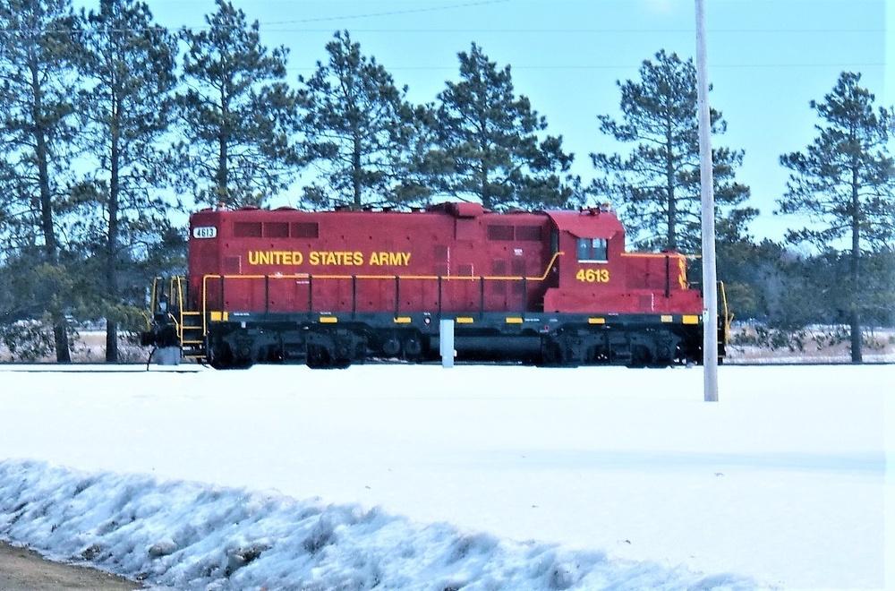 Army locomotive at Fort McCoy