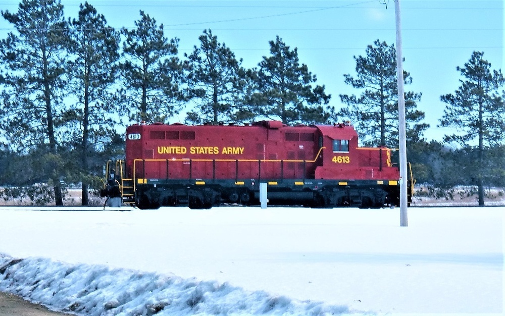 Army locomotive at Fort McCoy