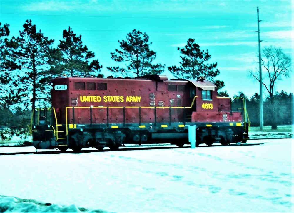 Army locomotive at Fort McCoy