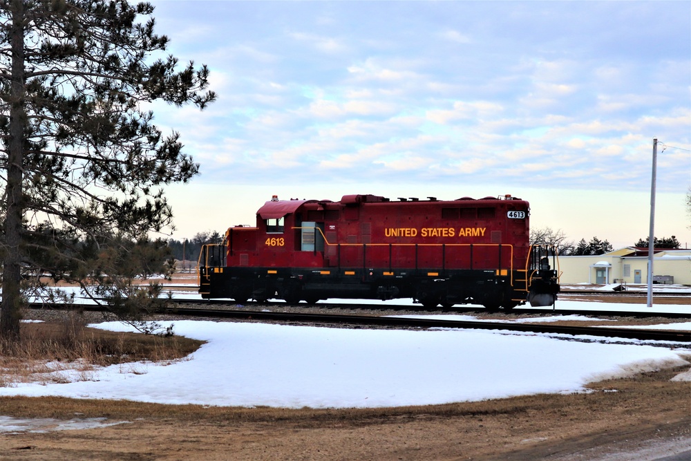 Army locomotive at Fort McCoy