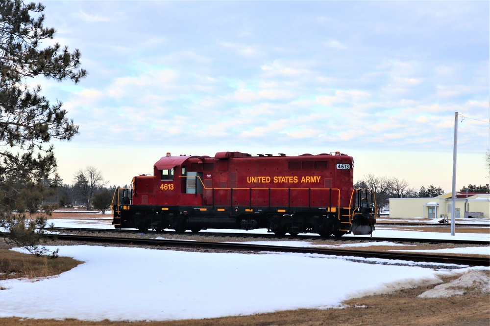 Army locomotive at Fort McCoy