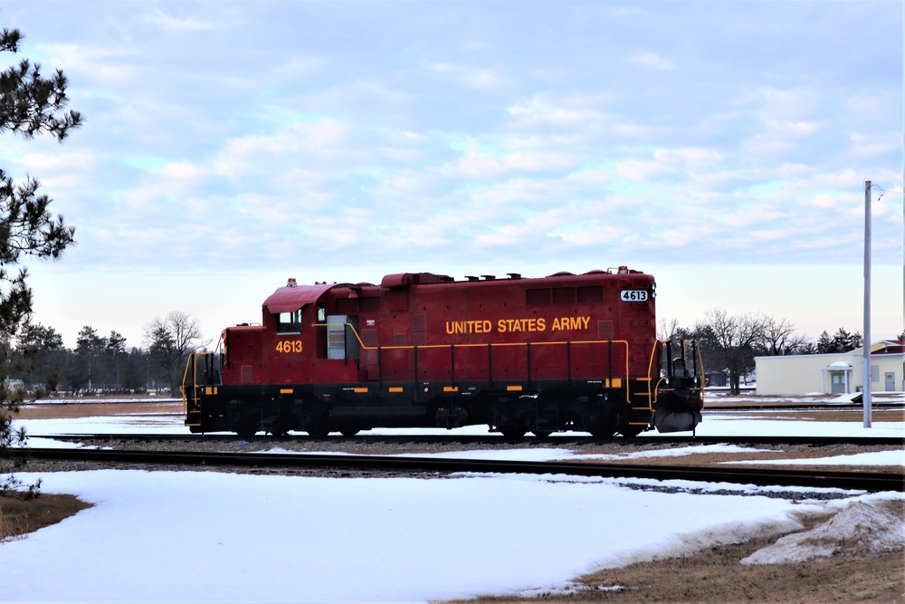 Army locomotive at Fort McCoy