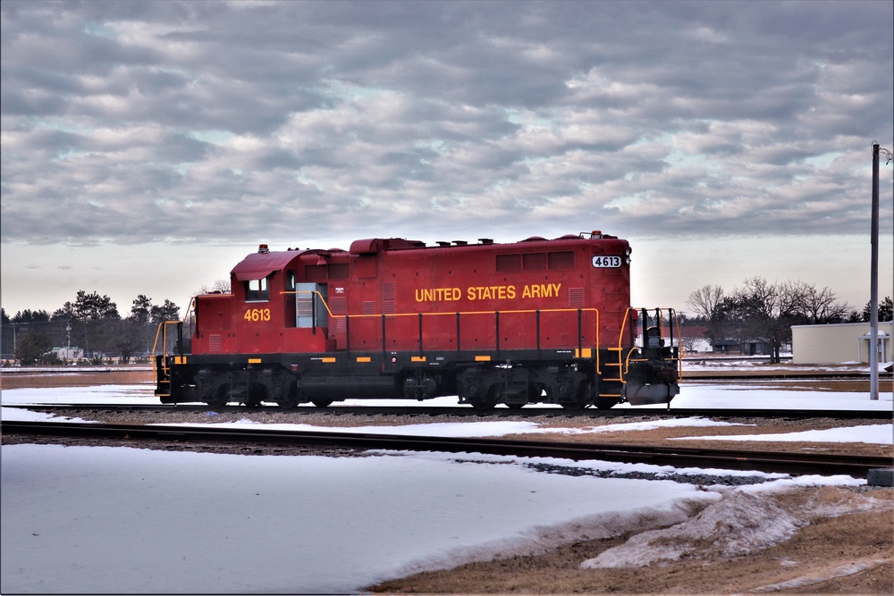 Army locomotive at Fort McCoy