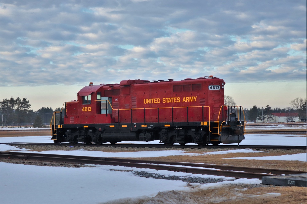 Army locomotive at Fort McCoy