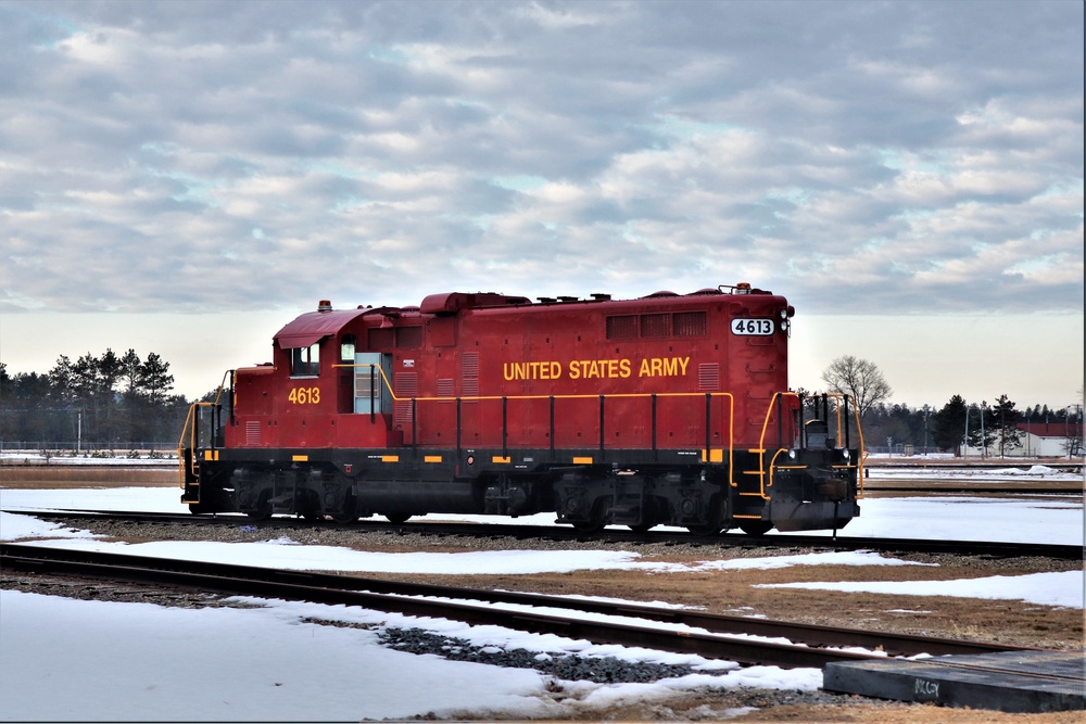 Army locomotive at Fort McCoy