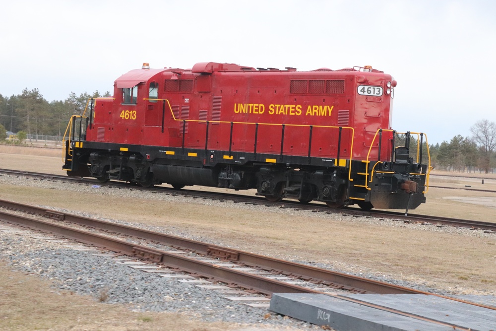 Army locomotive at Fort McCoy