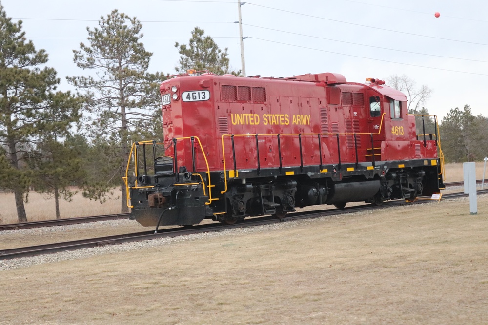 Army locomotive at Fort McCoy