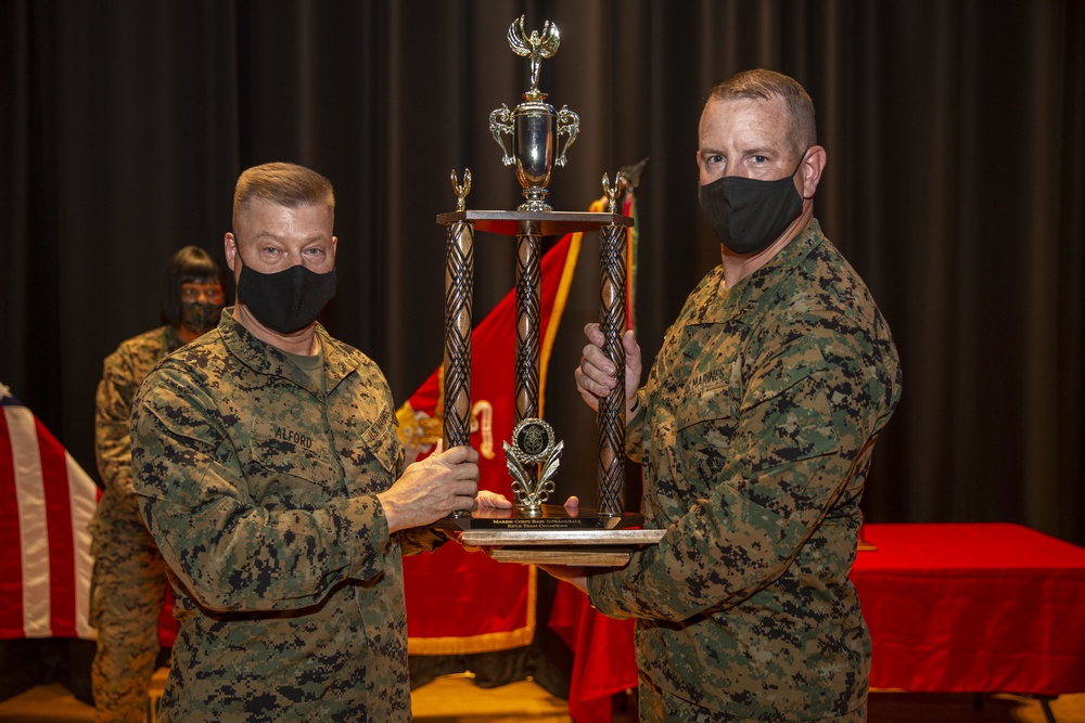 Camp Lejeune Intramural Rifle, Pistol Competition winners recognized by base commanding general