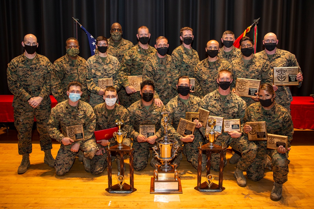 Camp Lejeune Intramural Rifle, Pistol Competition winners recognized by base commanding general