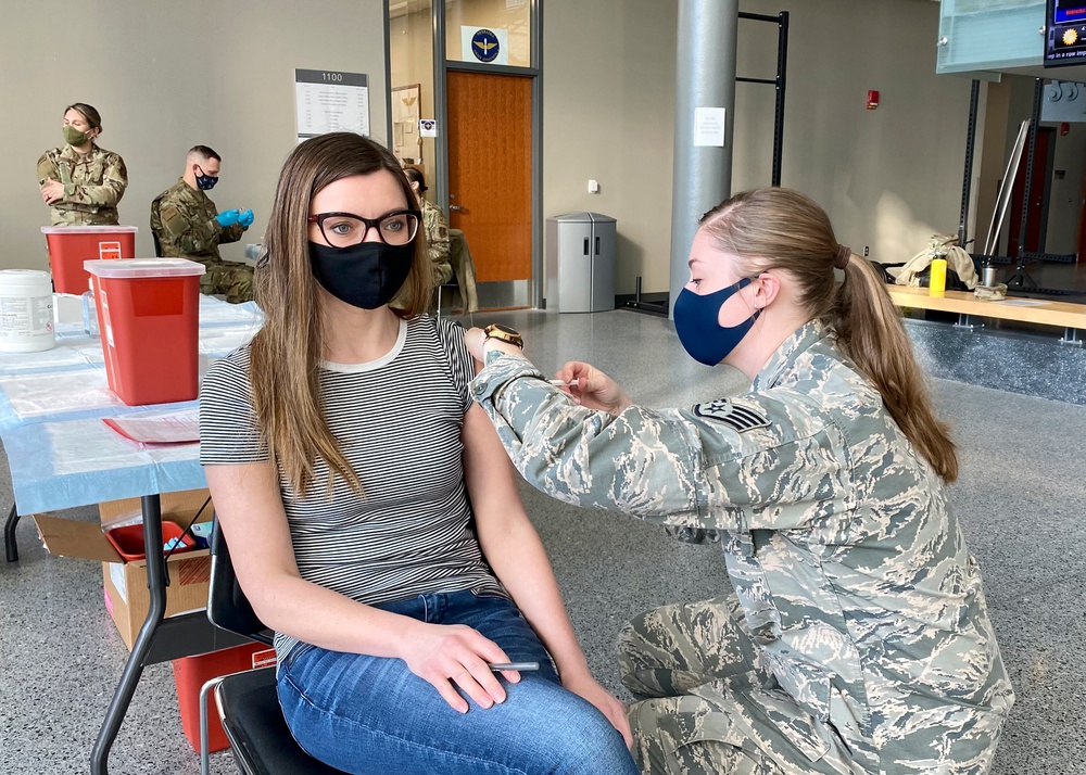 Nebraska National Guard family members receive COVID-19 vaccine
