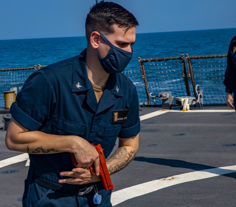 USS Curtis Wilbur Conducts Anti-Terrorism Training