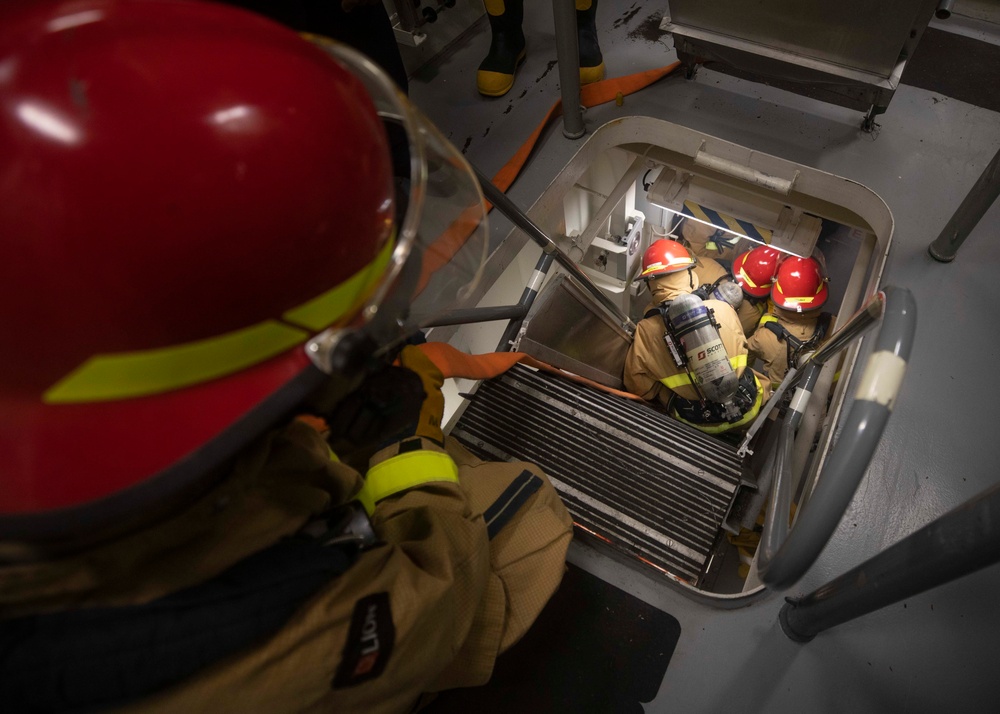 Rafael Peralta Conducts Firefighting Drill