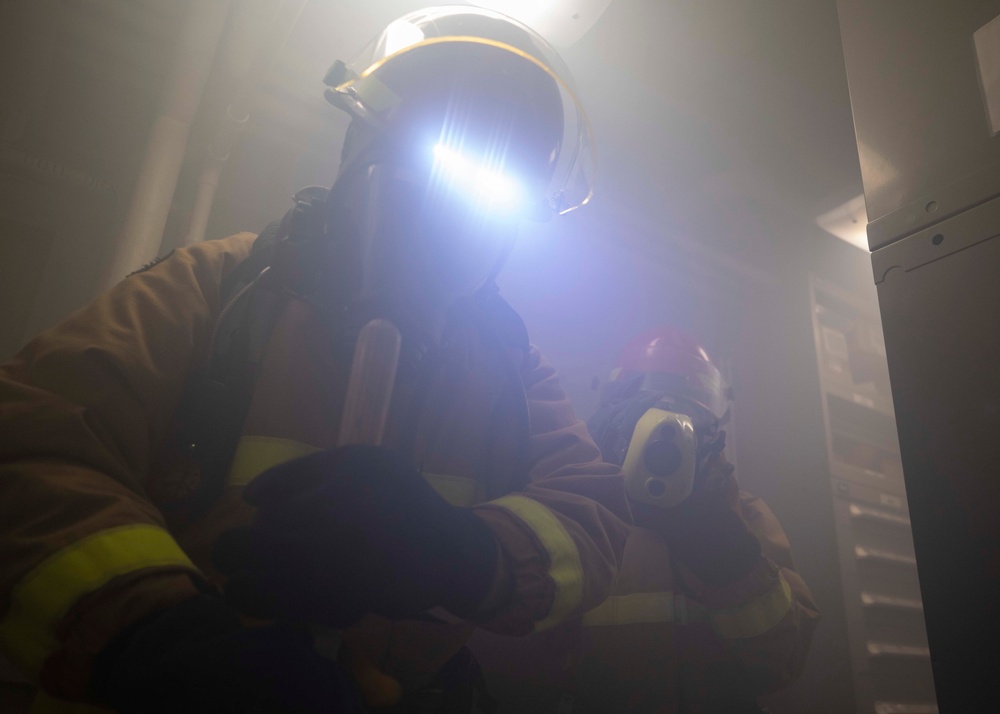 Rafael Peralta Conducts Firefighting Drill