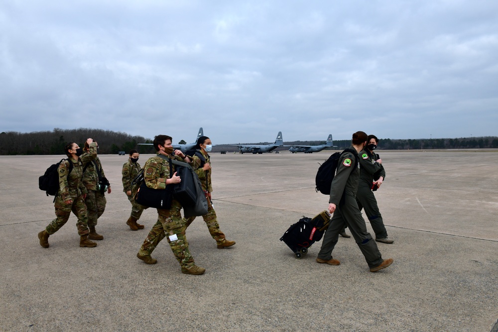 All-female C-130J crew commemorates Women's History Month