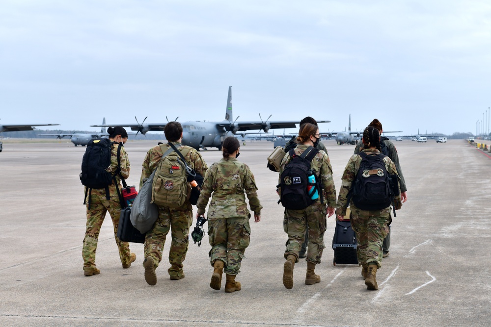 All-female C-130J crew commemorates Women's History Month