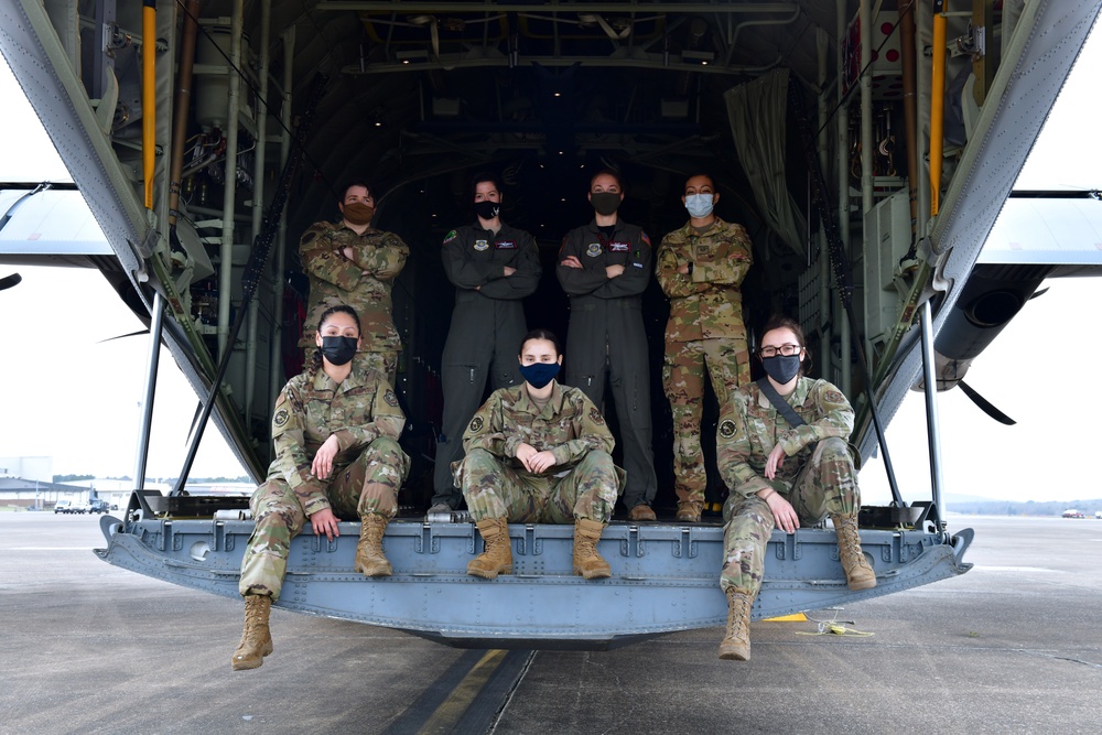 All-female C-130J crew commemorates Women's History Month