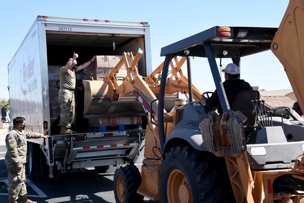 AZNG continues to support local community food banks; transports food across Arizona
