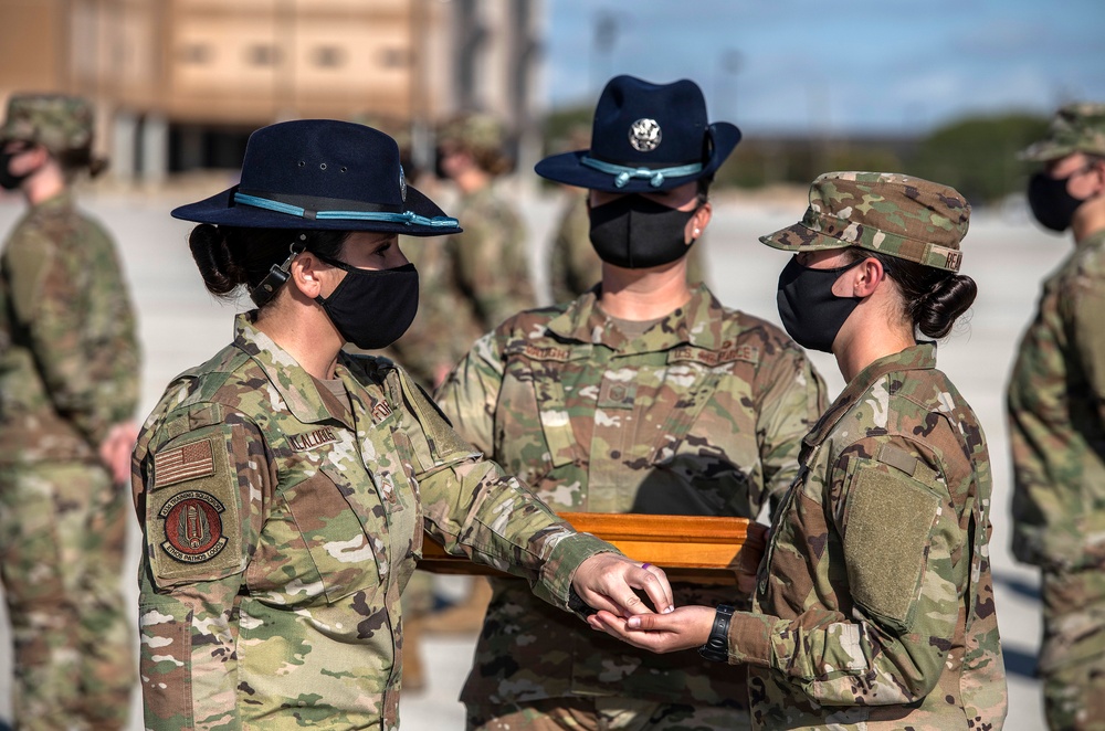 U.S. Air Force Basic Military Training Graduation and Coining Ceremony